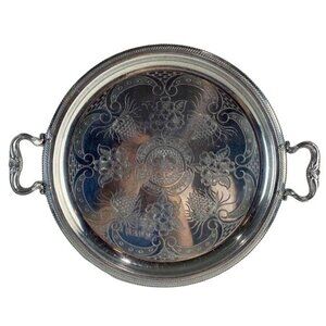 Vintage Large Aluminum Serving Tray